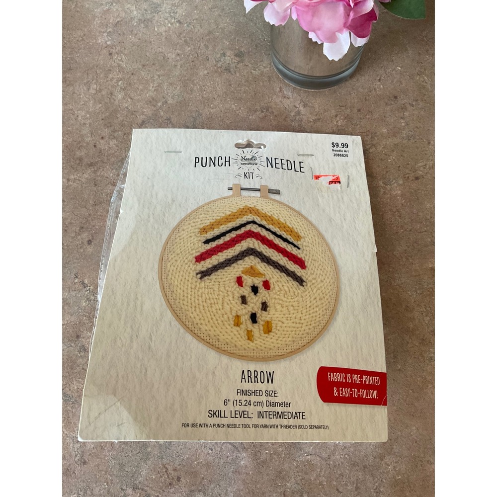 Needle Creations Arrow Punch Needle Kit 6 Inch Hoop Intermediate NC-PNND-ARRW6